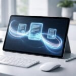 Automatikusan generált vázlat digitális eszközön megjelenítve